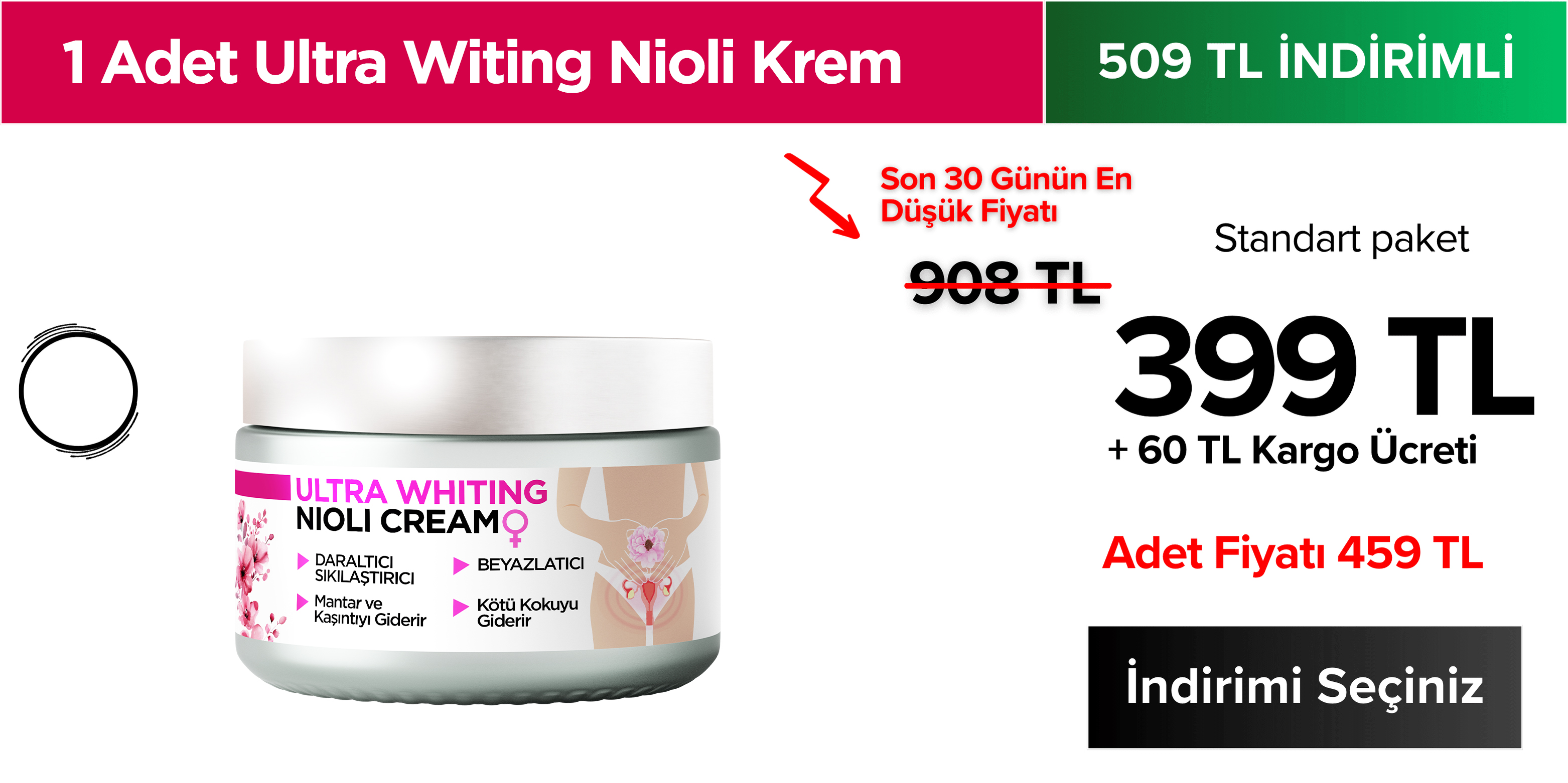 1 Adet Ultra Whiting Nioli Krem